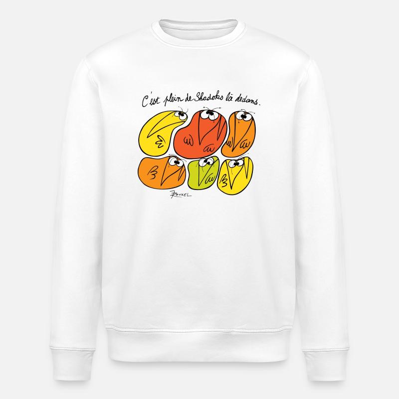 Le plein de Shadoks - Sweat bio ROLLER Stanley/Stella Unisexe - blanc