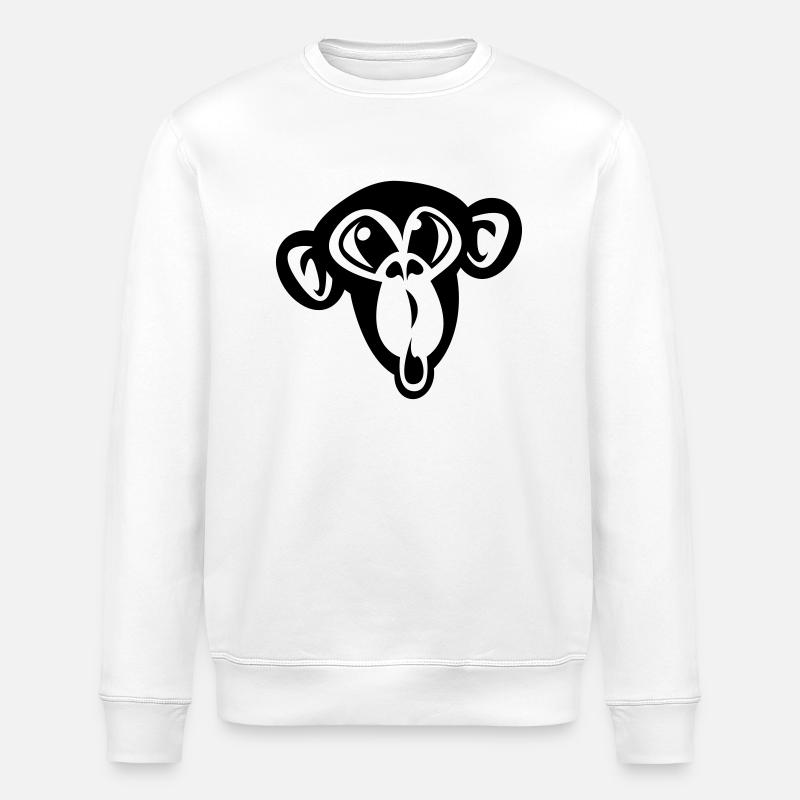 Singe mignon - Sweat bio ROLLER Stanley/Stella Unisexe - blanc