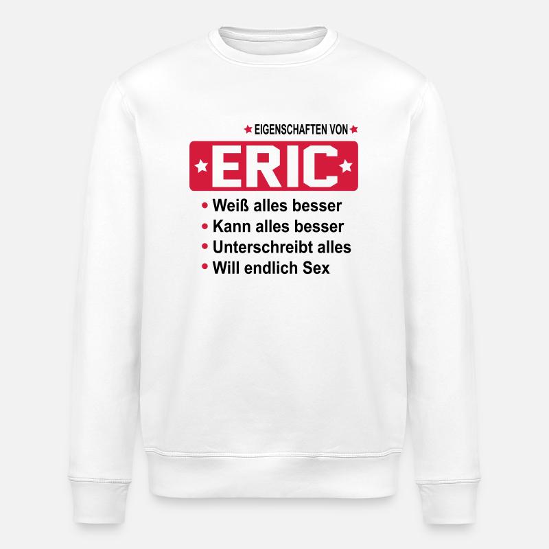 eric - Stanley/Stella Unisex Bio-Sweatshirt ROLLER - Weiß