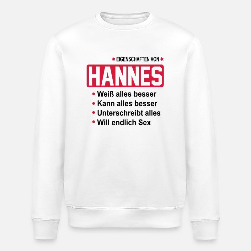 hannes - Stanley/Stella Unisex Bio-Sweatshirt ROLLER - Weiß