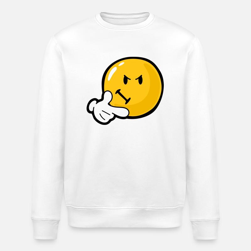 Smiley Anger Invidious - Sweat bio ROLLER Stanley/Stella Unisexe - blanc