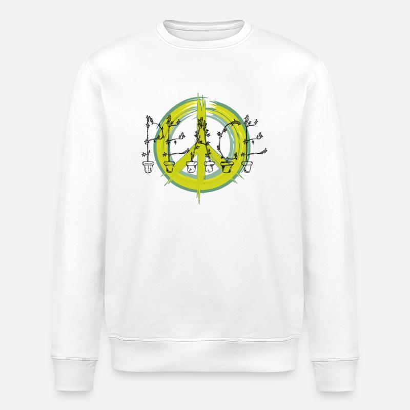 PEACE - Stanley/Stella Unisex Bio-Sweatshirt ROLLER - Weiß