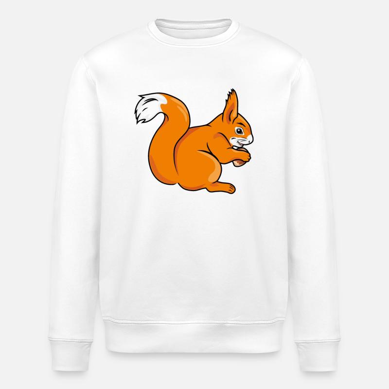 Eichhörnchen - Stanley/Stella Unisex Bio-Sweatshirt ROLLER - Weiß