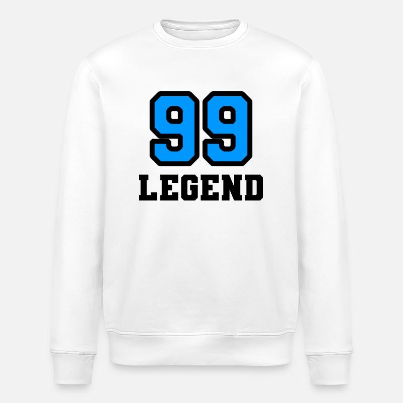 Legend bleu et noir 99 - Sweat bio ROLLER Stanley/Stella Unisexe - blanc