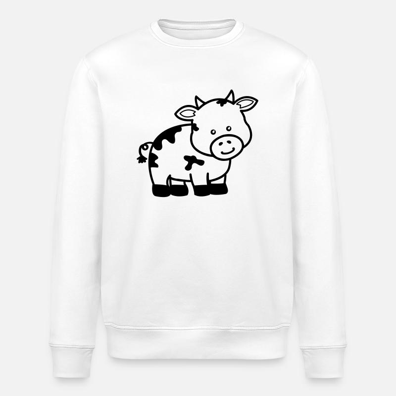 kuh - Stanley/Stella Unisex Bio-Sweatshirt ROLLER - Weiß