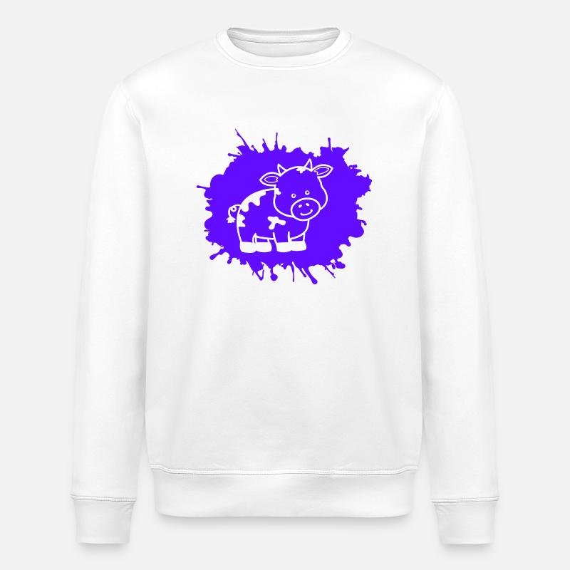 Blobs de vache - Sweat bio ROLLER Stanley/Stella Unisexe - blanc