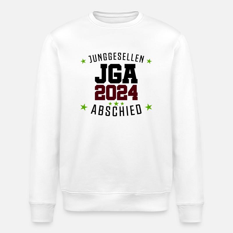 jga junggesellenabschied 2024 - Stanley/Stella Unisex Bio-Sweatshirt ROLLER - Weiß