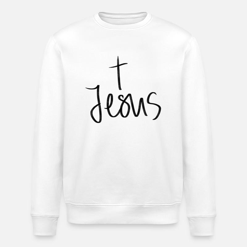 Croix de Jésus - Sweat bio ROLLER Stanley/Stella Unisexe - blanc