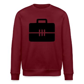 Briefcase Office Icon Minimal Icon Vector - Stanley/Stella ROLLER Unisex Organic Sweatshirt - white - Front - Nik (191cm)