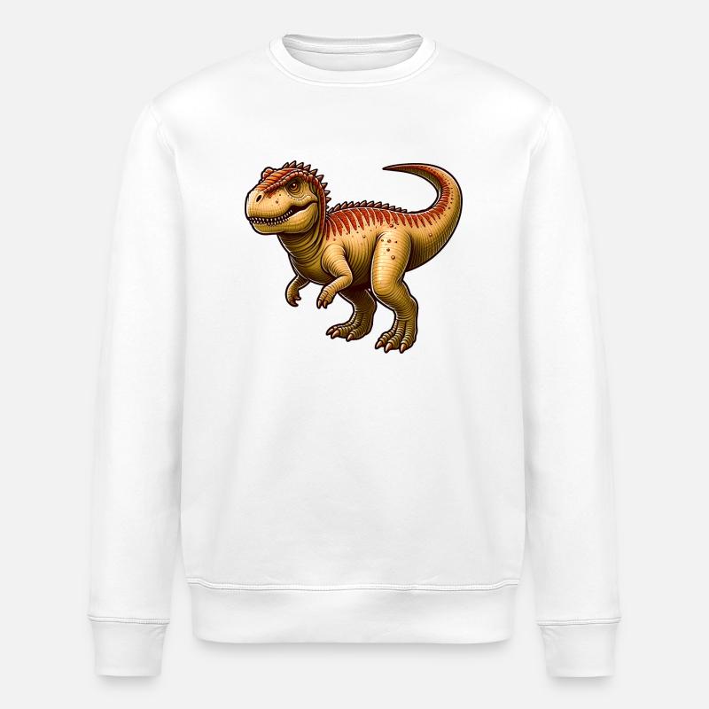 Dinosaurier Tetranosaurus - Stanley/Stella Unisex Bio-Sweatshirt ROLLER - Weiß