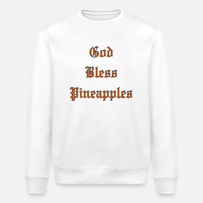 GodBlessPineapples - Stanley/Stella ROLLER Unisex Organic Sweatshirt - white