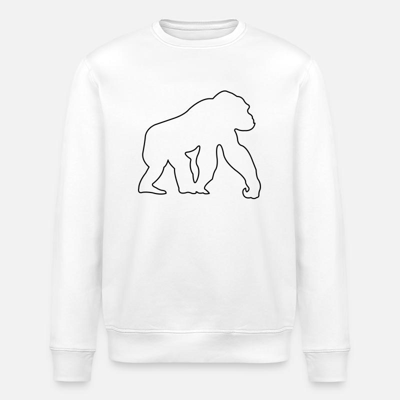 monkey - Stanley/Stella ROLLER Unisex Organic Sweatshirt - white
