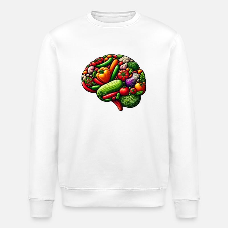 Gehirnnahrung - Stanley/Stella Unisex Bio-Sweatshirt ROLLER - Weiß