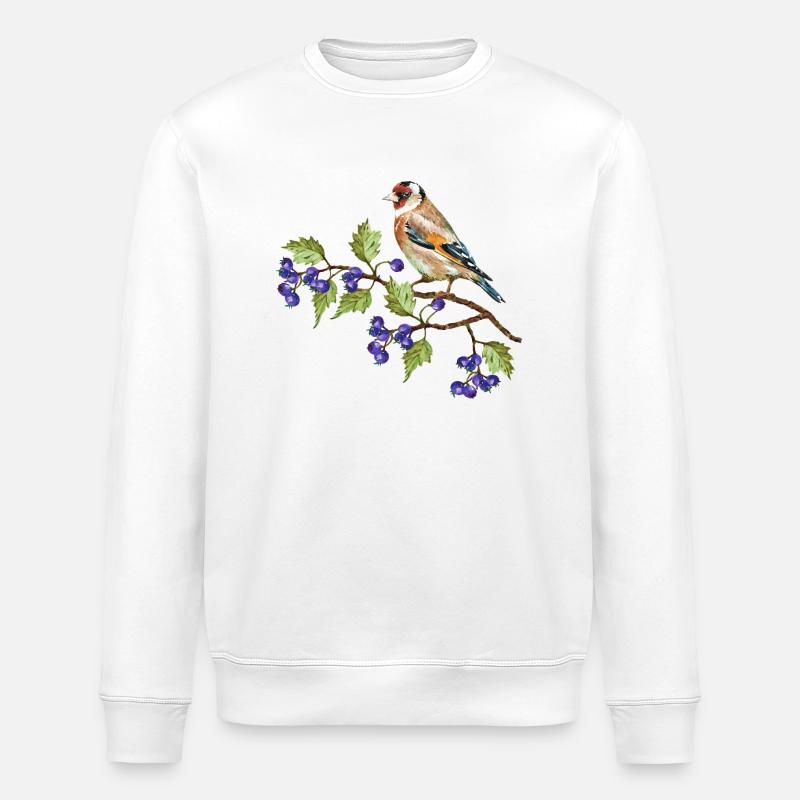 Bunter Vogel - Stanley/Stella Unisex Bio-Sweatshirt ROLLER - Weiß