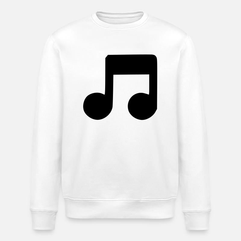 Musiknote - Stanley/Stella Unisex Bio-Sweatshirt ROLLER - Weiß