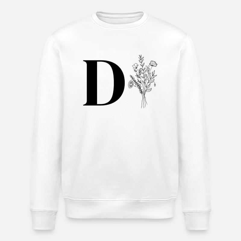 Minimalistisches Blumenmuster - Stanley/Stella Unisex Bio-Sweatshirt ROLLER - Weiß