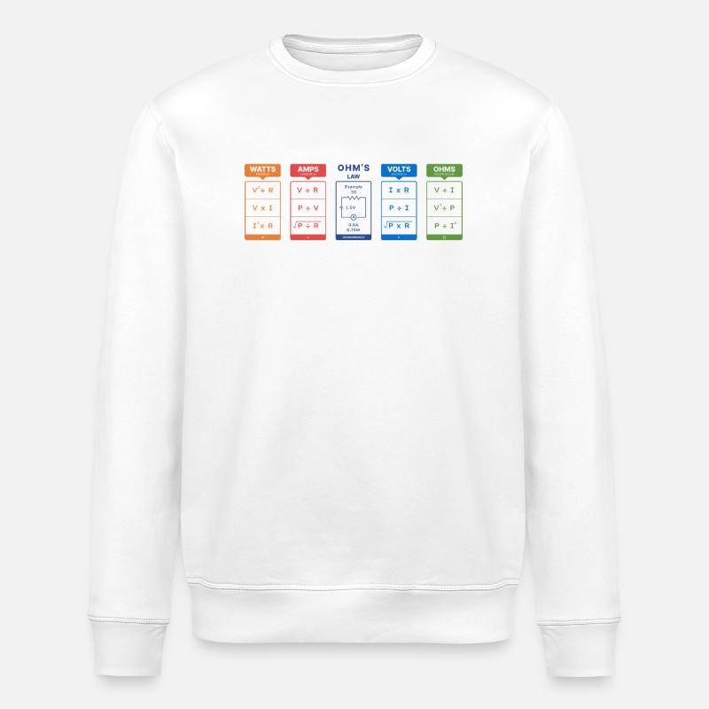 Elektrische Formeln - Stanley/Stella Unisex Bio-Sweatshirt ROLLER - Weiß