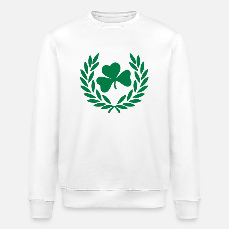 fleur de trèfle couronne - Sweat bio ROLLER Stanley/Stella Unisexe - blanc