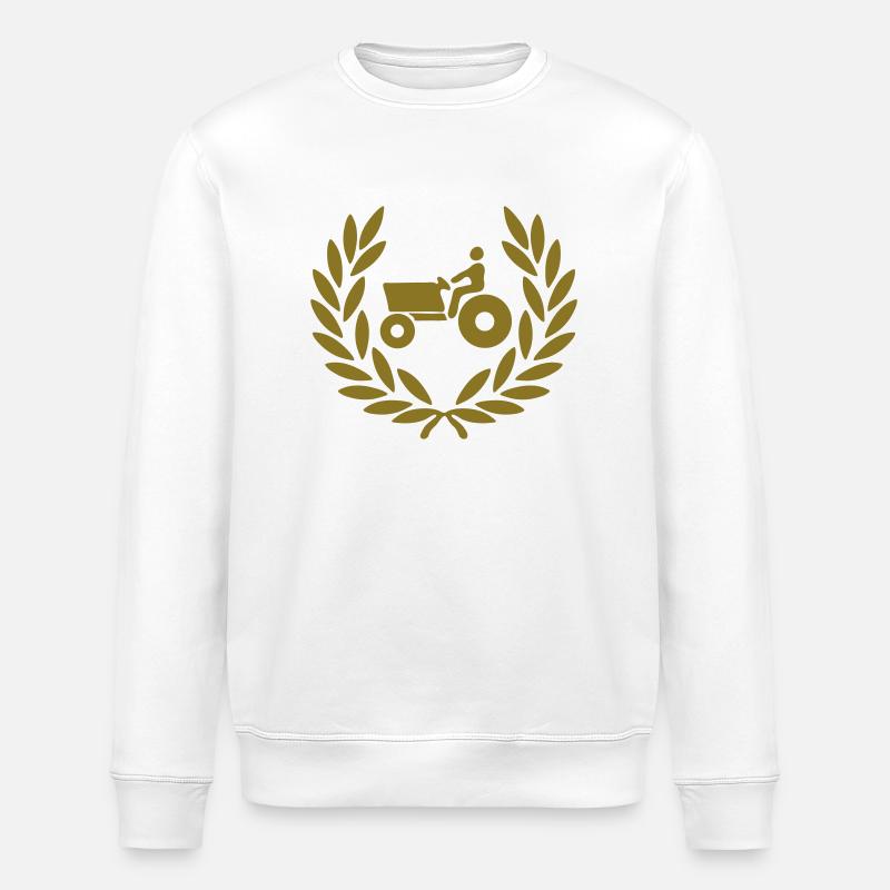 Traktor Zugmaschine krone - Stanley/Stella Unisex Bio-Sweatshirt ROLLER - Weiß