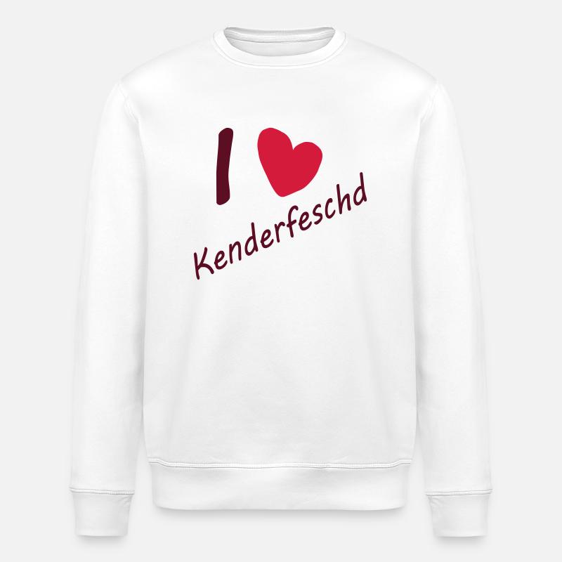 I love Kenderfeschd - Stanley/Stella Unisex Bio-Sweatshirt ROLLER - Weiß