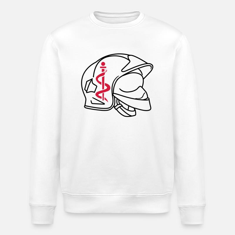 Firefighter - Stanley/Stella ROLLER Unisex Organic Sweatshirt - white