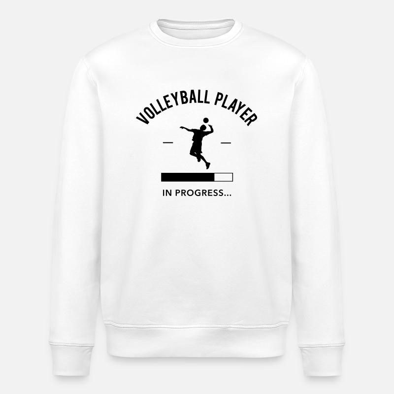 Volleyball Player loading - Stanley/Stella ROLLER Unisex Organic Sweatshirt - white