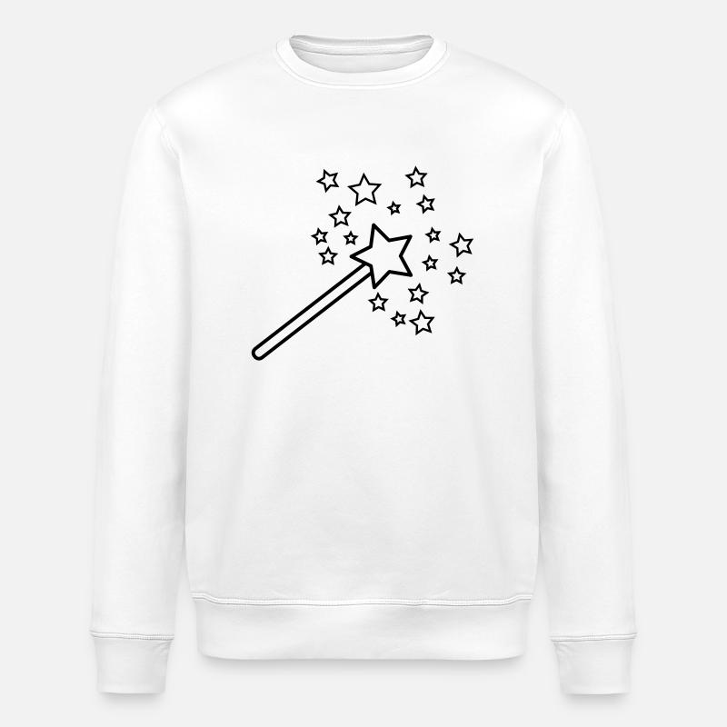 zauberstab_1c - Stanley/Stella ROLLER Unisex Organic Sweatshirt - white