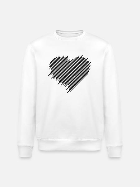 Coeur - Sweat bio ROLLER Stanley/Stella Unisexe - blanc