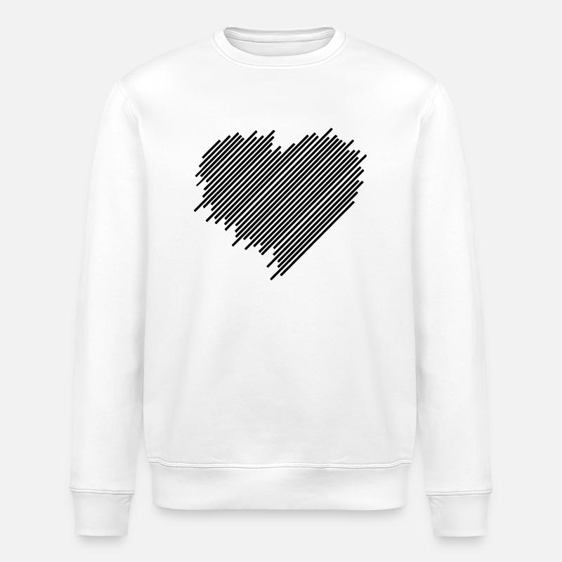 Coeur - Sweat bio ROLLER Stanley/Stella Unisexe - blanc