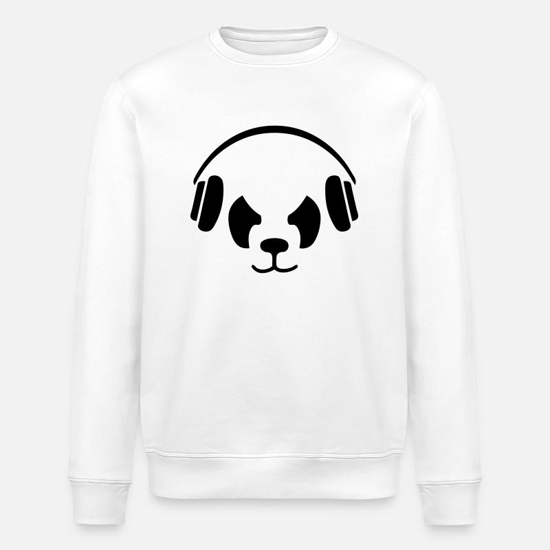 panda_dj - Stanley/Stella Unisex Bio-Sweatshirt ROLLER - Weiß