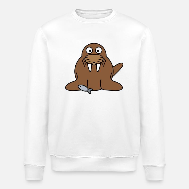 walross2 - Stanley/Stella Unisex Bio-Sweatshirt ROLLER - Weiß