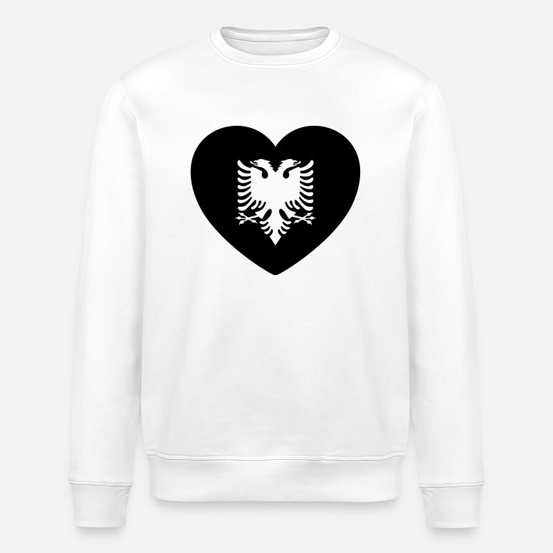 Albanien - Stanley/Stella Unisex Bio-Sweatshirt ROLLER - Weiß