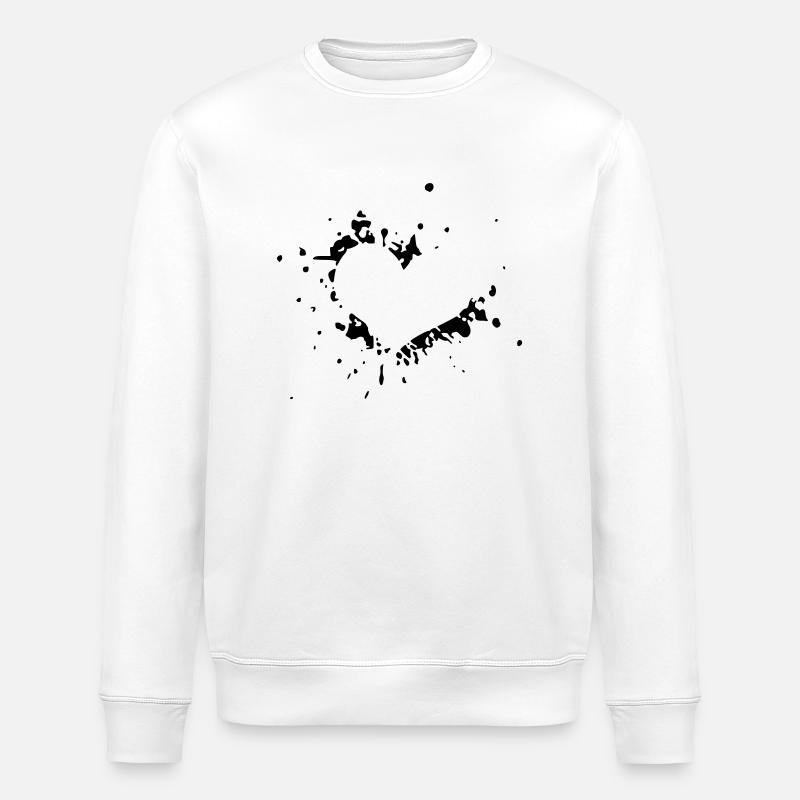 Herz - Stanley/Stella ROLLER Unisex Organic Sweatshirt - white