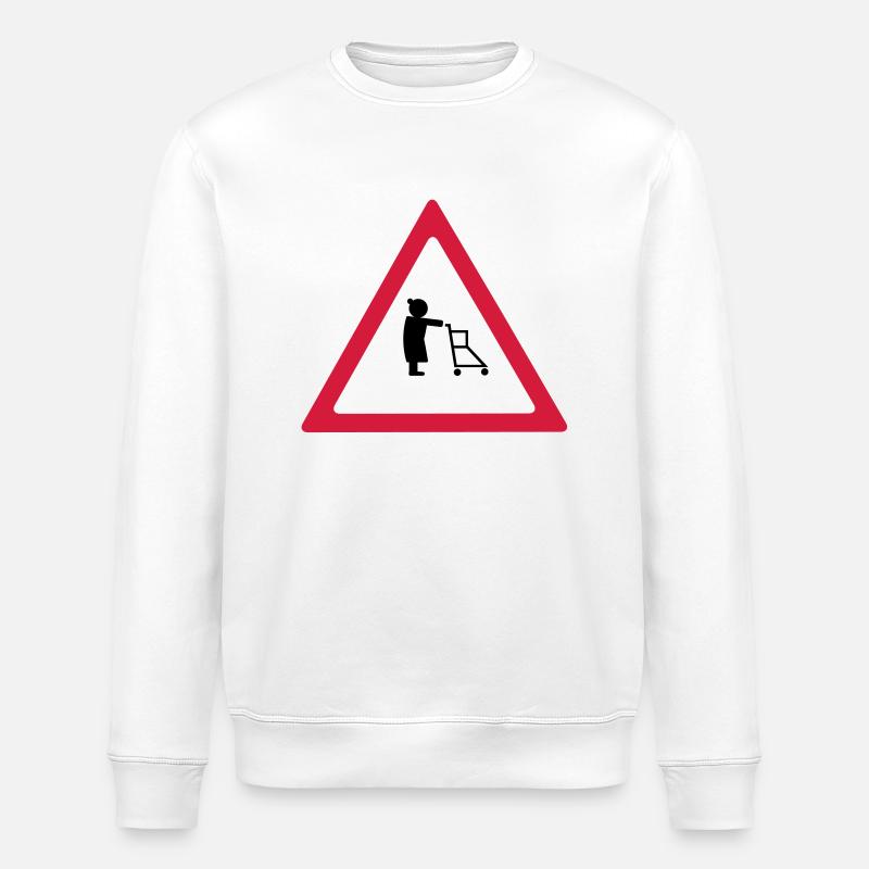attention pensioners - Stanley/Stella ROLLER Unisex Organic Sweatshirt - white