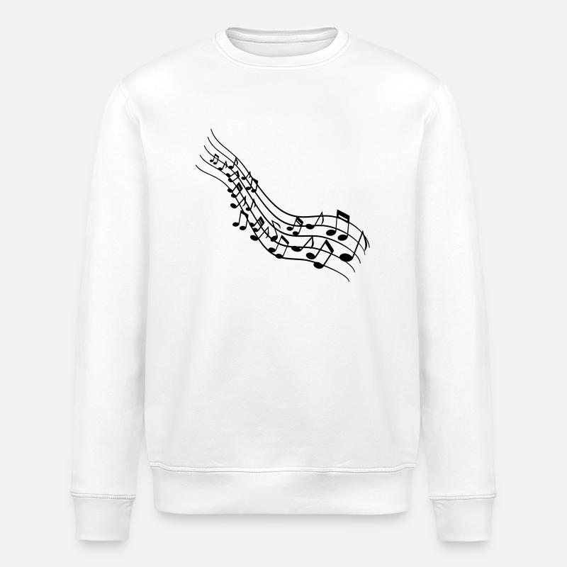 Notes de musique - Sweat bio ROLLER Stanley/Stella Unisexe - blanc