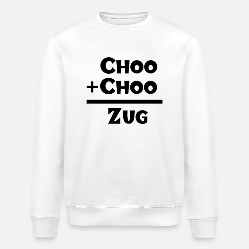 + = Choo Choo train - Stanley/Stella ROLLER Unisex Organic Sweatshirt - white