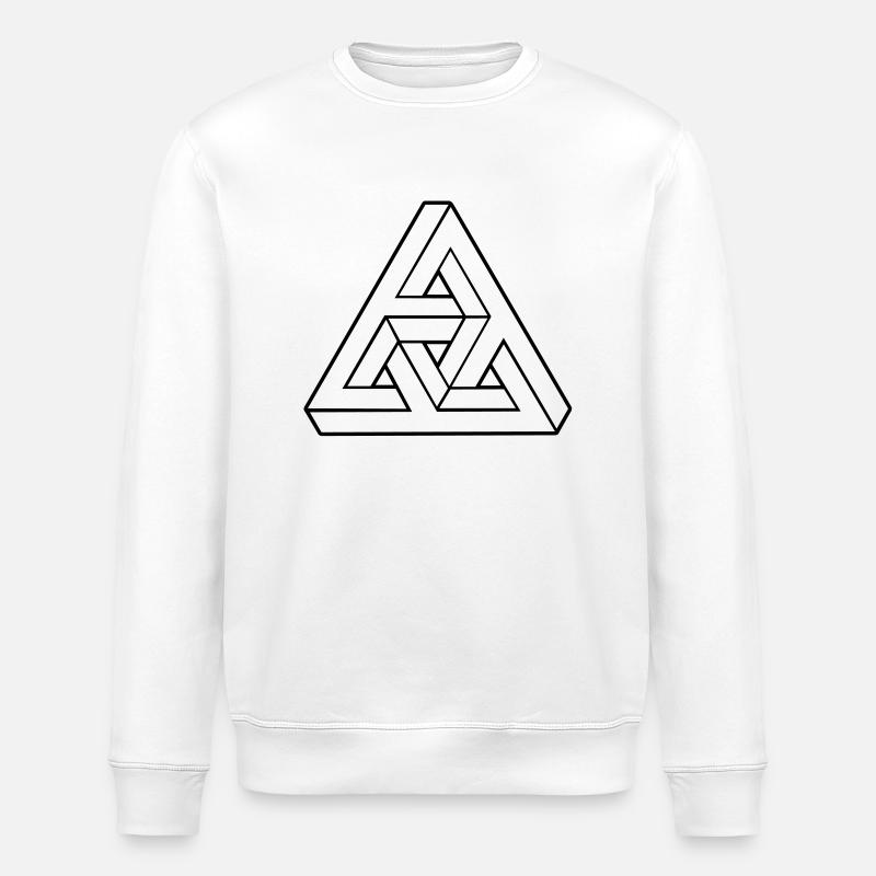 Optical illusion - Stanley/Stella Unisex Bio-Sweatshirt ROLLER - Weiß