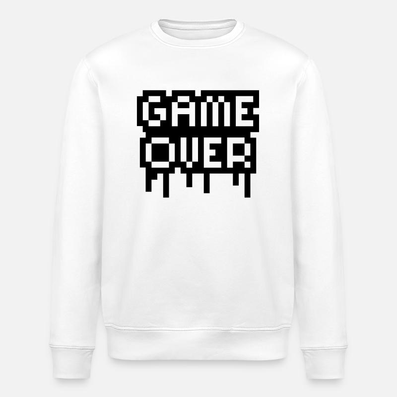 Game Over Stamp - Stanley/Stella ROLLER Unisex Organic Sweatshirt - white