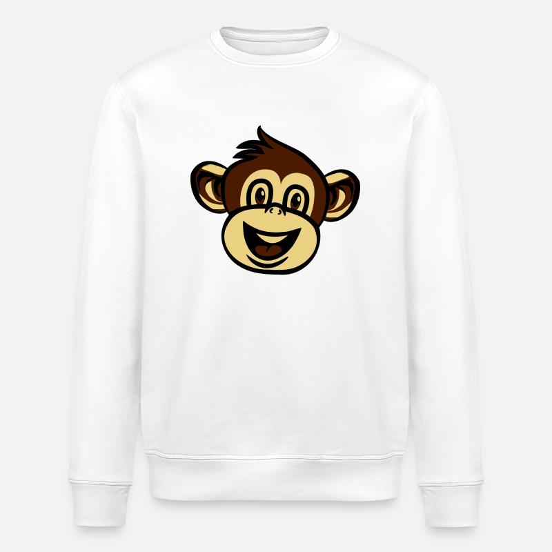 Amour drôle de singe - Sweat bio ROLLER Stanley/Stella Unisexe - blanc
