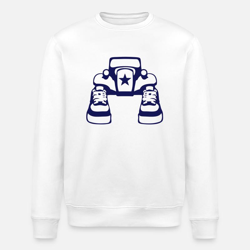 altes auto traktion schuhe 0 - Sweat bio ROLLER Stanley/Stella Unisexe - blanc