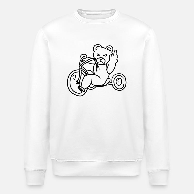 bad_teddy - Stanley/Stella Unisex Bio-Sweatshirt ROLLER - Weiß