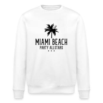 miami beach party allstars - Stanley/Stella Unisex Bio-Sweatshirt ROLLER - Weiß - Vorne - Nik (191cm)