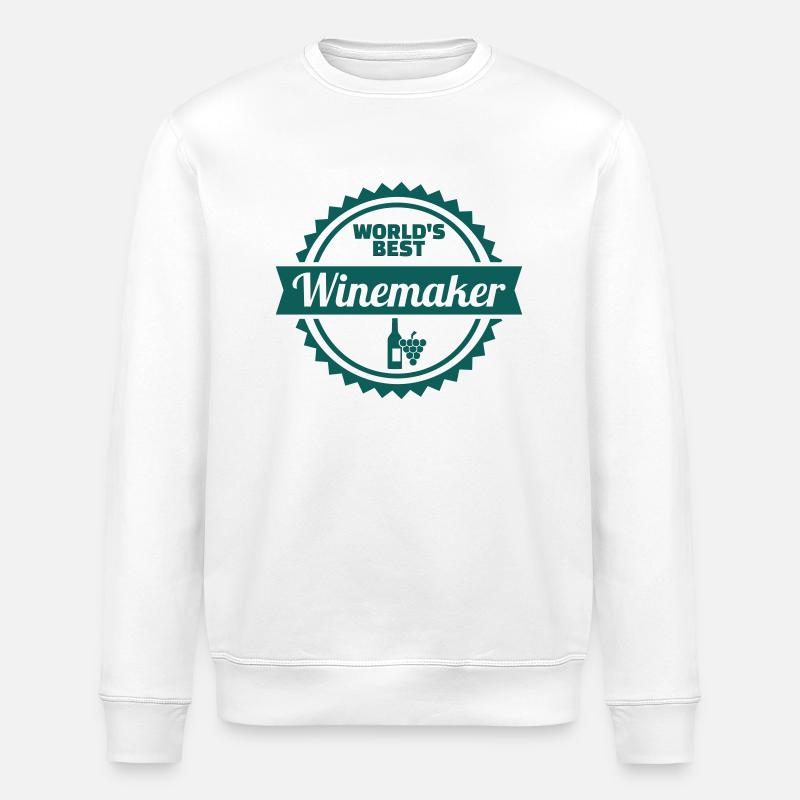 Winemaker - Stanley/Stella ROLLER Unisex Organic Sweatshirt - white
