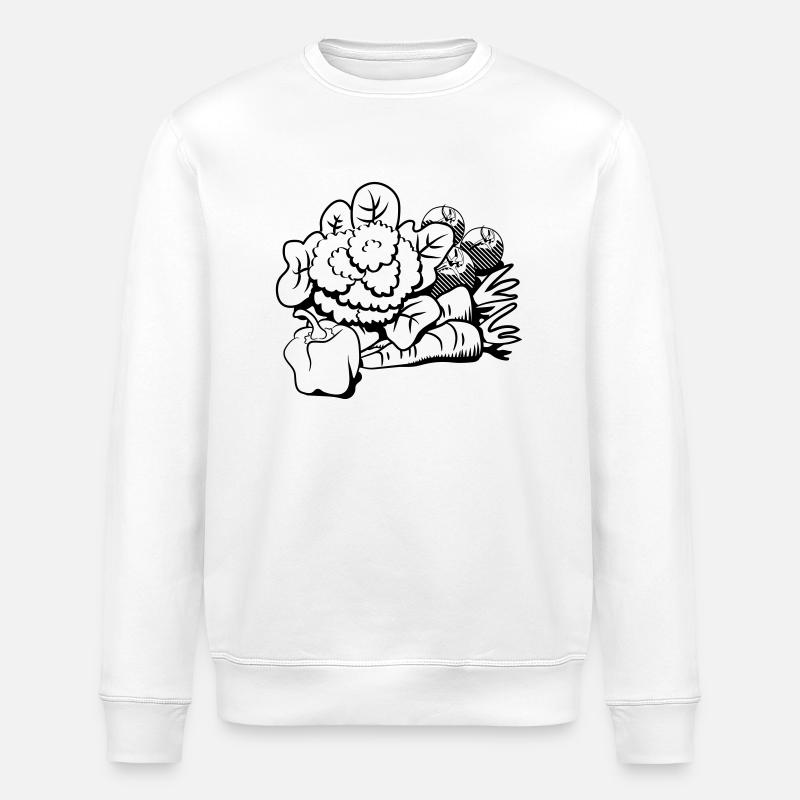 chou-fleur végétal - Sweat bio ROLLER Stanley/Stella Unisexe - blanc