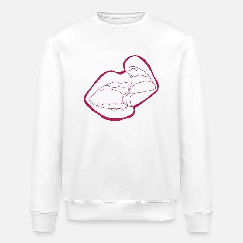 bouche baiser kb2 - Sweat bio ROLLER Stanley/Stella Unisexe - blanc