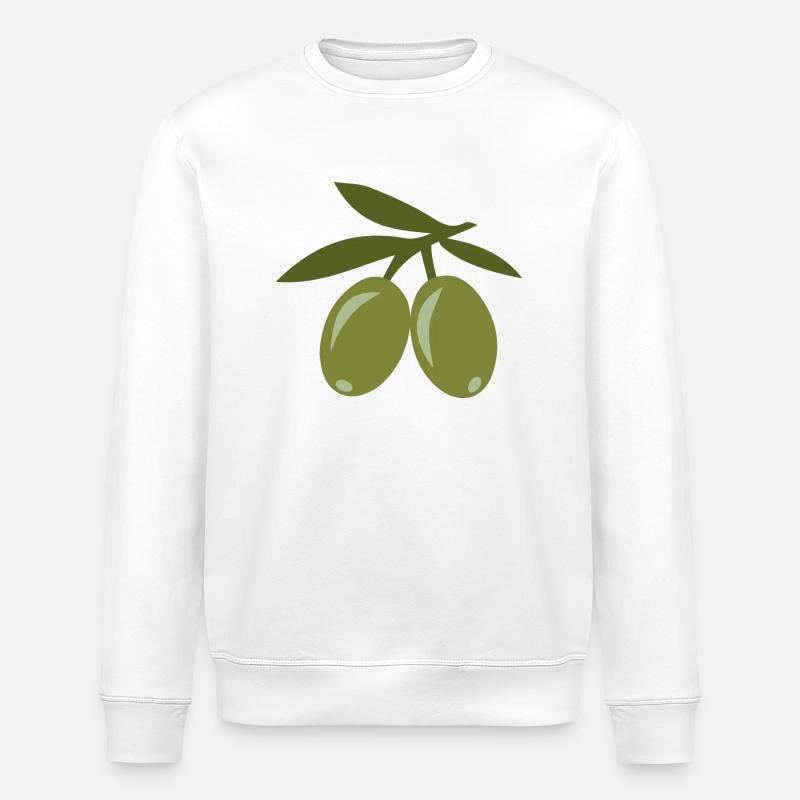 olive - Stanley/Stella ROLLER Unisex Organic Sweatshirt - white