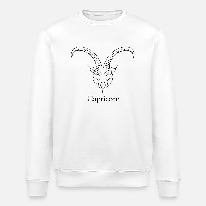 Sternzeichen - Steinbock - Stanley/Stella Unisex Bio-Sweatshirt ROLLER - Weiß