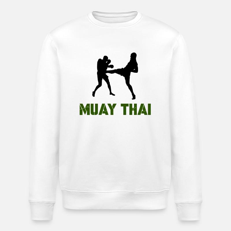 Muay Thai 1 - Stanley/Stella ROLLER Unisex Organic Sweatshirt - white