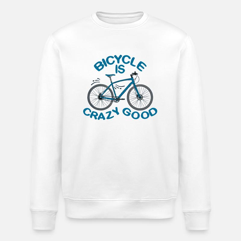 Fahrrad ist gut - Stanley/Stella Unisex Bio-Sweatshirt ROLLER - Weiß