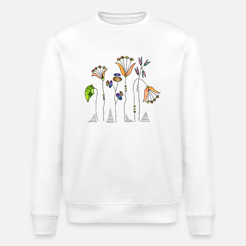 Fleur - Sweat bio ROLLER Stanley/Stella Unisexe - blanc